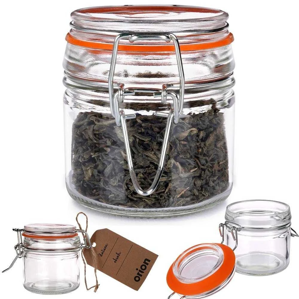 Orion Stiklainiai 100 ml su užspaudžiamais dangteliais