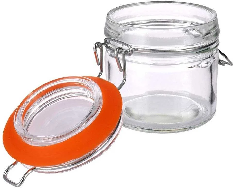 Orion Stiklainiai 100 ml su užspaudžiamais dangteliais