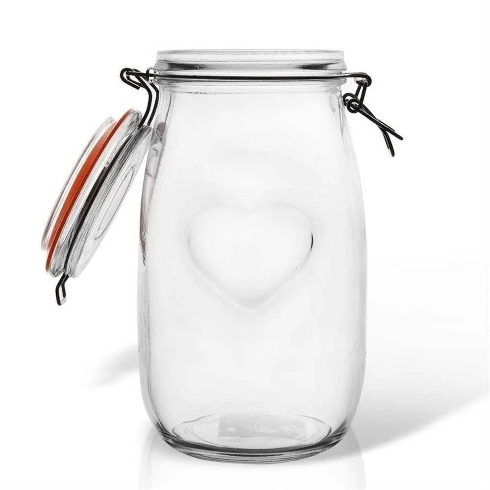 Orion stiklainiai su užspaudžiamais dangteliais 1,5 l, stiklinių, sandarių