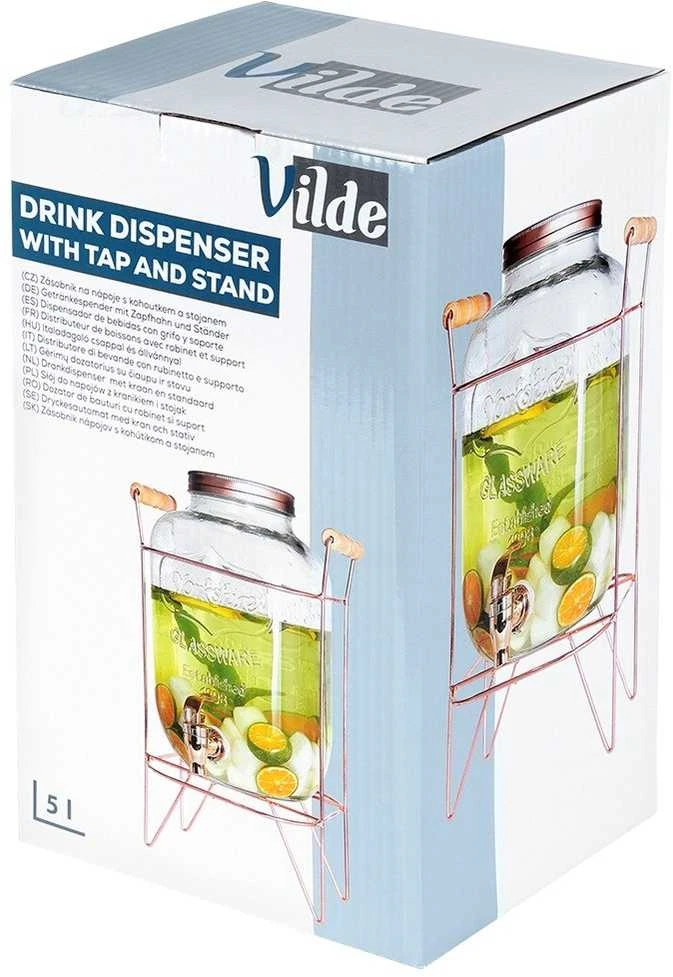 Gėrimų dozatorius Vilde su čiaupu ir stovu 5,5 l
