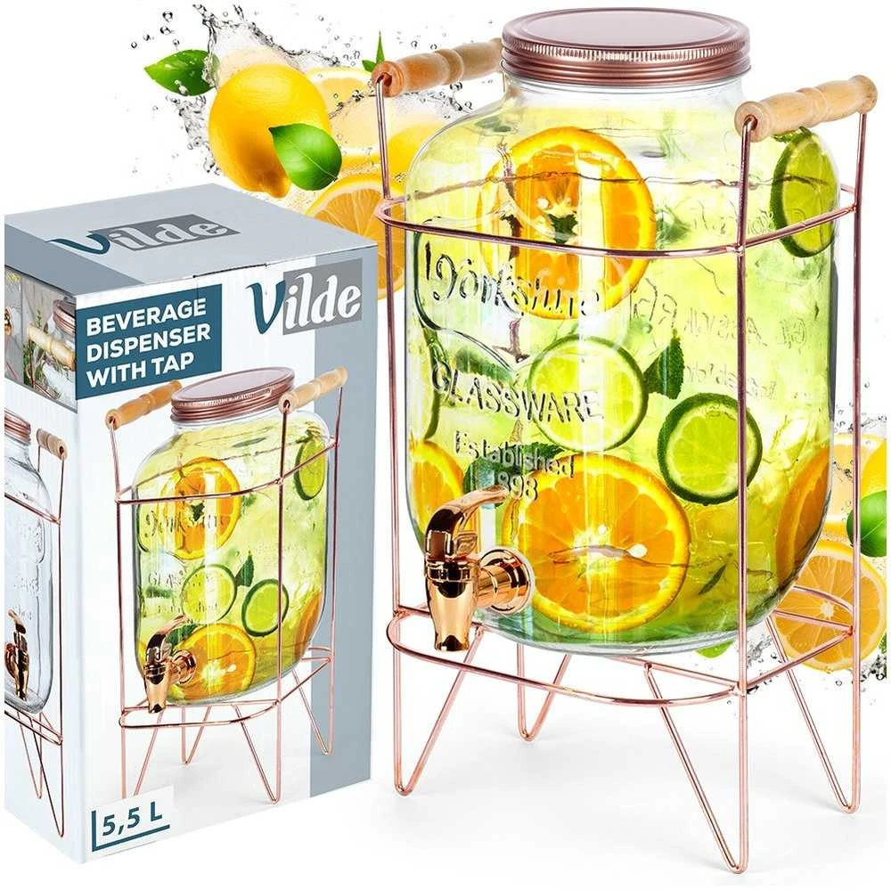 Gėrimų dozatorius Vilde su čiaupu ir stovu 5,5 l