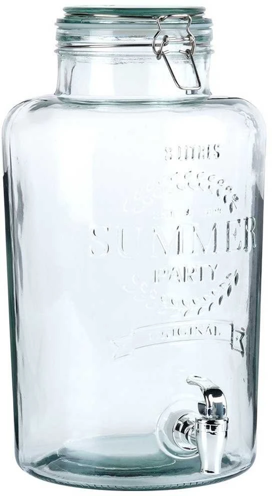 Gėrimų dozatorius su čiaupu Vilde, stiklinis, 8 l