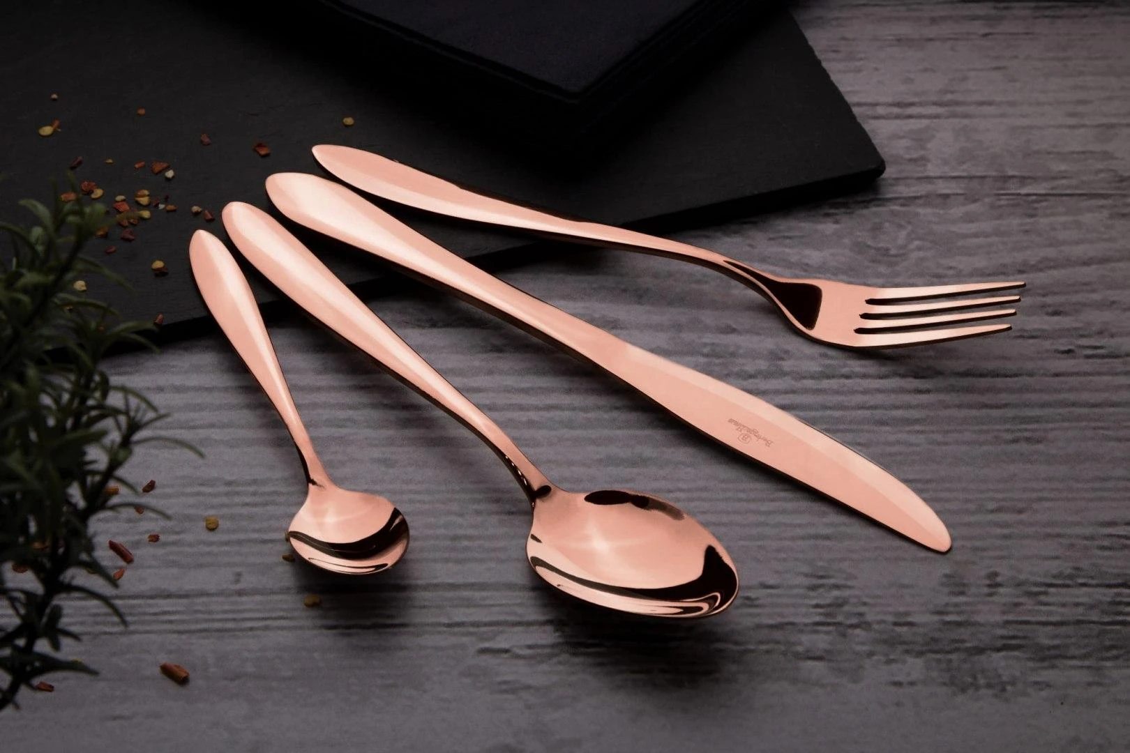 STALIO ĮRANKŲ RINKINYS 24 VNT. SATIN BERLINGER HAUS ROSE GOLD BH-2623A