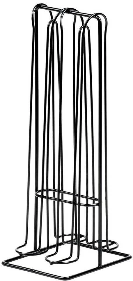 Excellent Houseware Kavos kapsulių laikiklis Vilde, 32 kapsulės, 30 cm, juodas