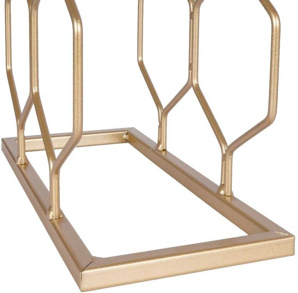 Vilde Vyno lentyna metalinas auksinis 8 buteliai 23x48 cm