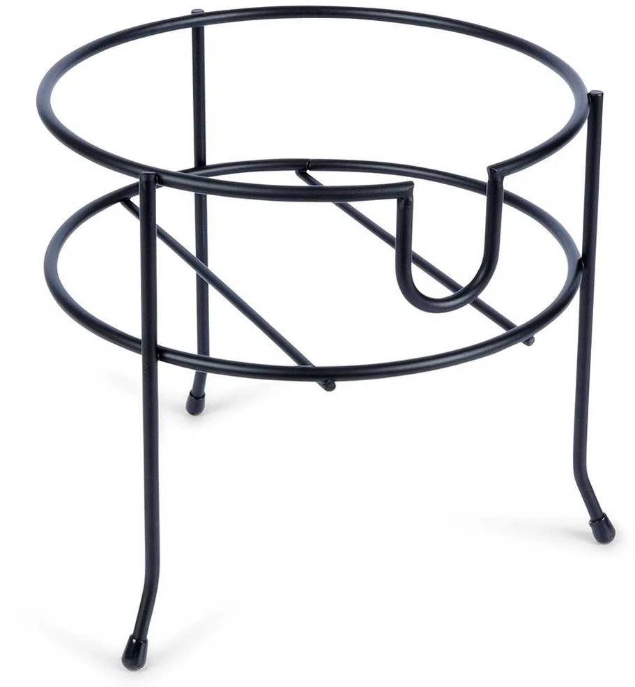 Vilde stiklainio stovas su metaliniu čiaupu, juodas, 20 cm