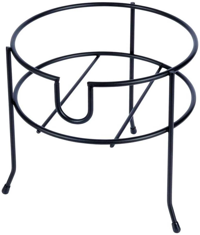 Vilde stiklainio stovas su metaliniu čiaupu, juodas, 20 cm