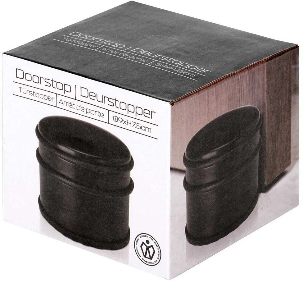 Excellent Houseware Stoperis durims, juodas, 9 cm