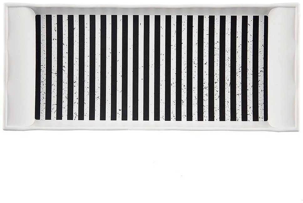 Lumarko Orion serviruojantis padėklas 29,5x13 cm - baltas ir juodas