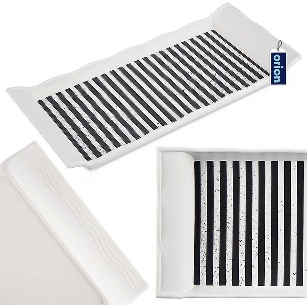 Lumarko Orion serviruojantis padėklas 29,5x13 cm - baltas ir juodas