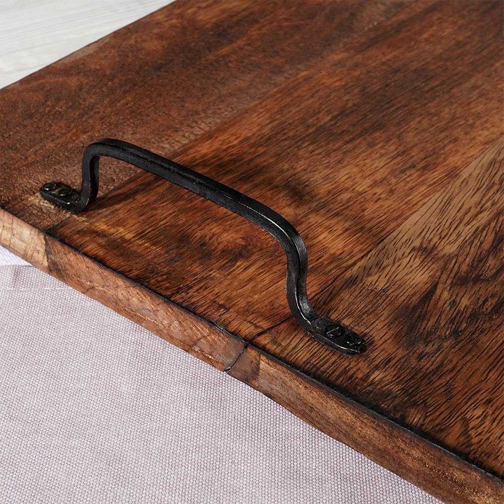 Vilde Serviravimo padėklas medinė su rankenomis 56x29,6 cm