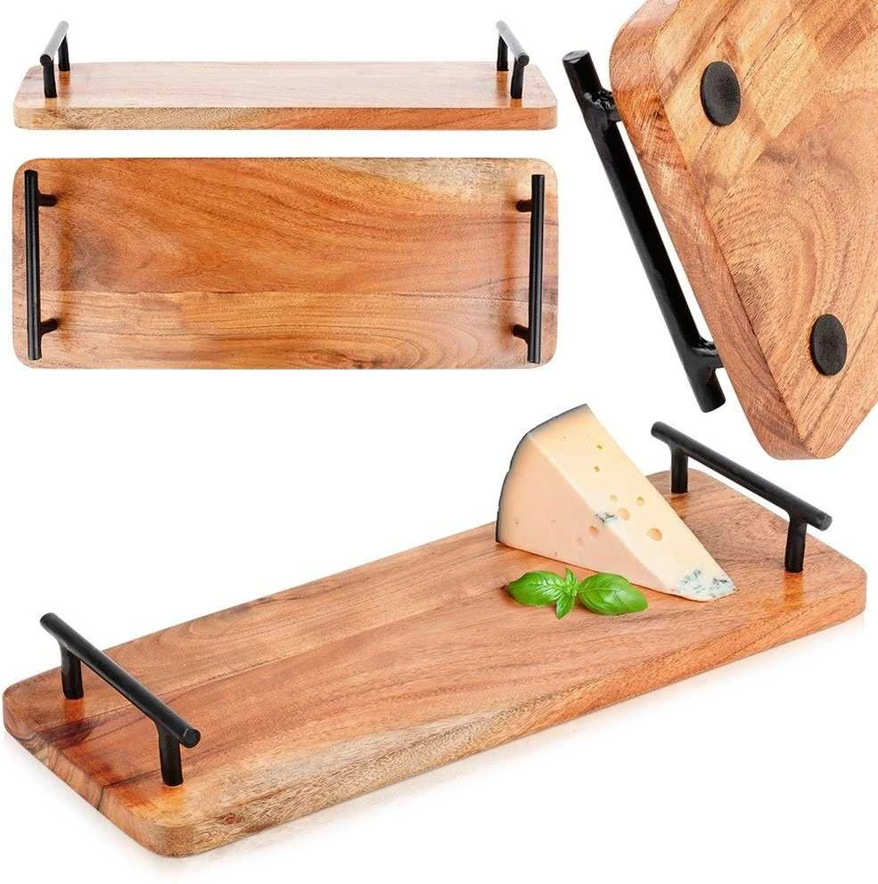 Home Styling Collection Akacijos medžio serviravimo padėklas 40x15,5 cm