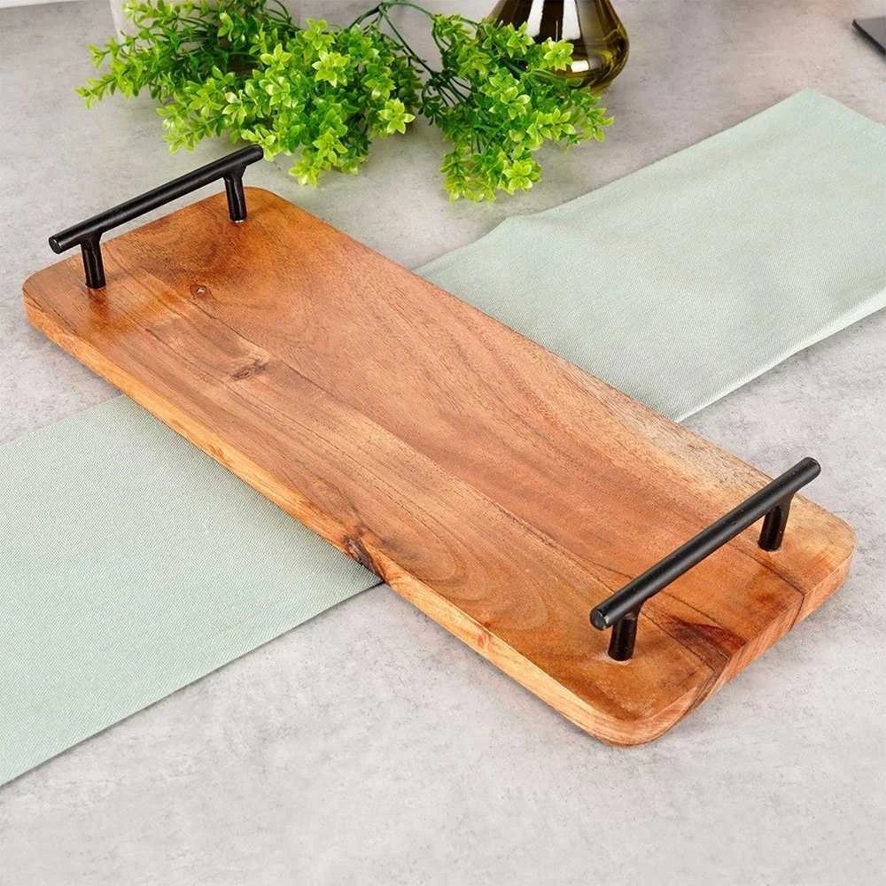 Home Styling Collection Akacijos medžio serviravimo padėklas 40x15,5 cm