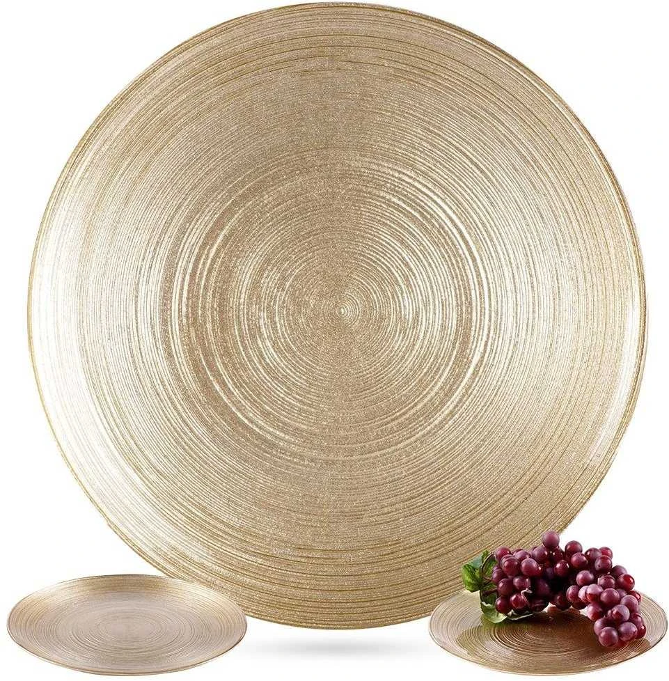 KOOPMAN Nežinomas Serviravimo lėkštė, 21 cm, aukso, stiklas