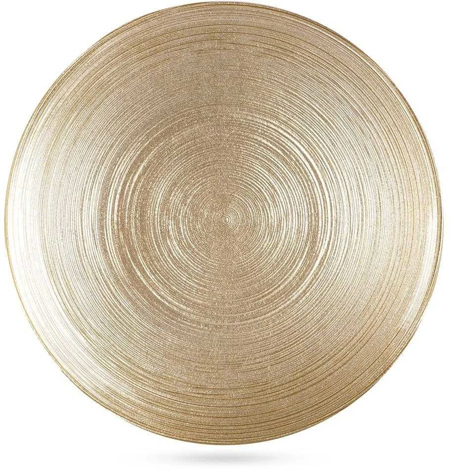 KOOPMAN Nežinomas Serviravimo lėkštė, 21 cm, aukso, stiklas