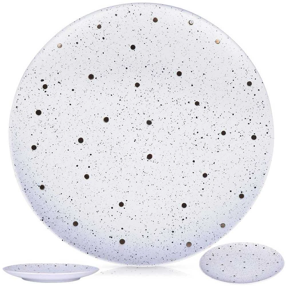 Siaki Collection Siaki Keraminė lėkštė 26.5 cm Baltos spalvos su auksinėmis detalėmis