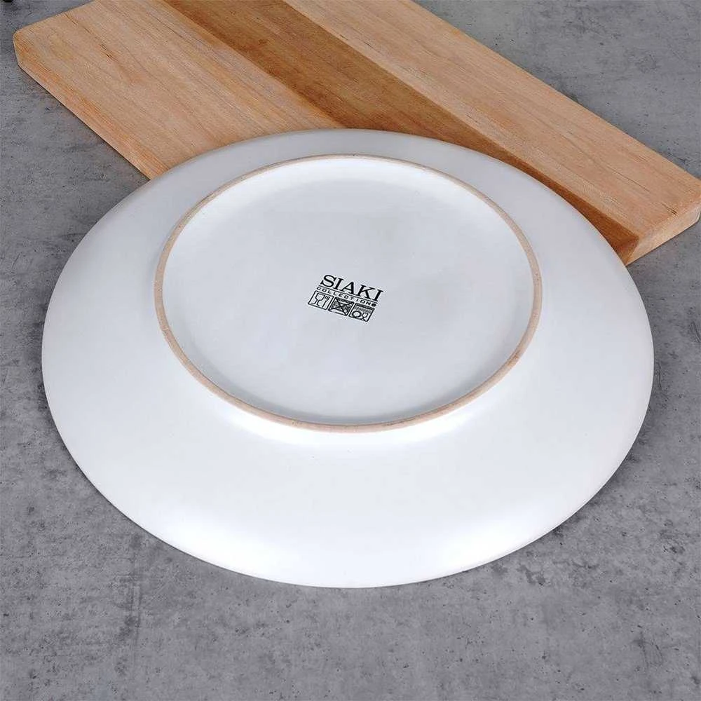 Siaki Collection Siaki Keraminė lėkštė 26.5 cm Baltos spalvos su auksinėmis detalėmis