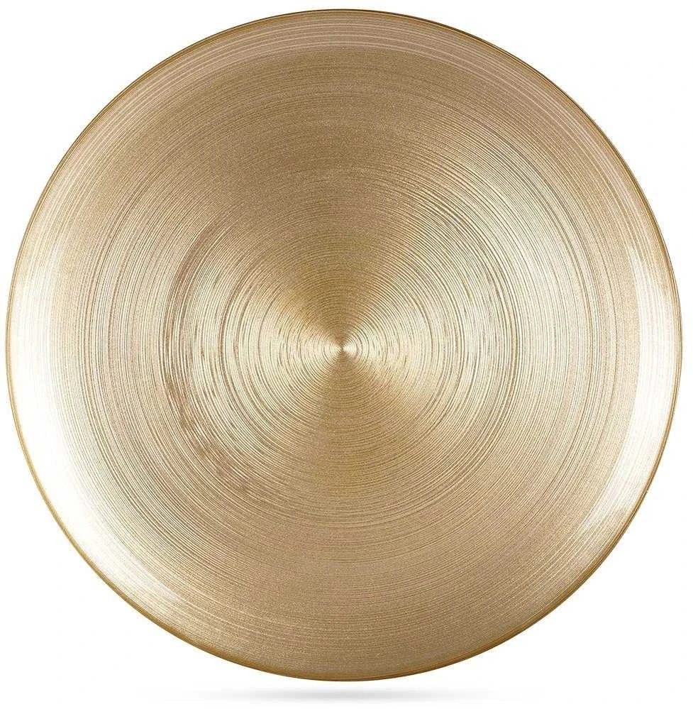 Vilde Stiklinė lėkštė 32,5 cm auksinė