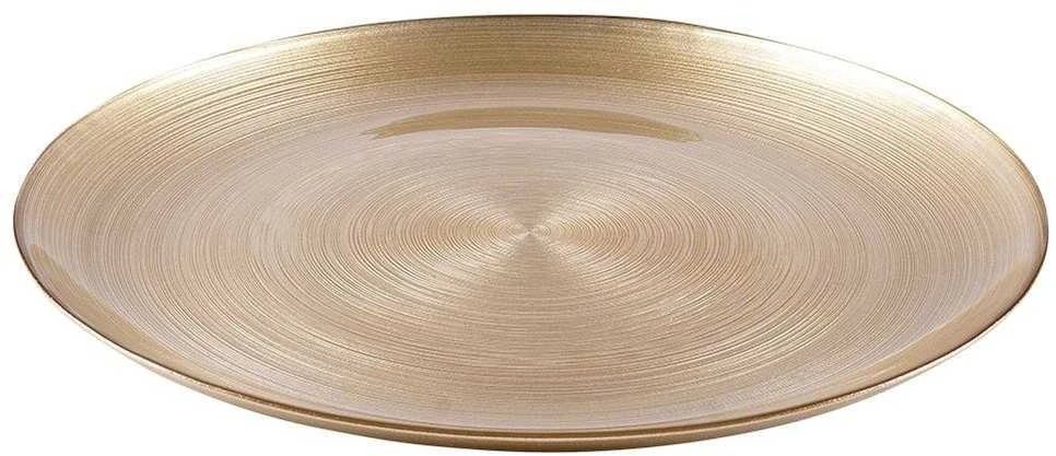 Vilde Stiklinė lėkštė 32,5 cm auksinė