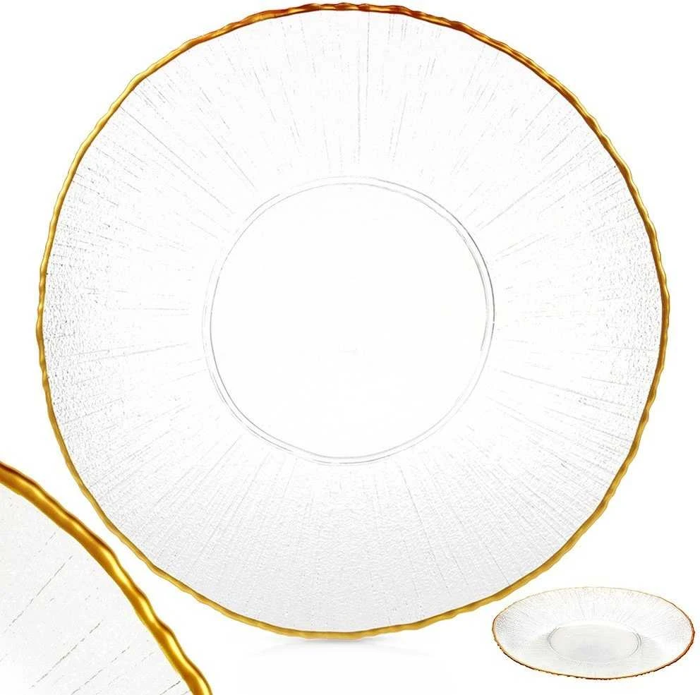 Nežinomas Lėkštė, aukso/balta, 28 cm