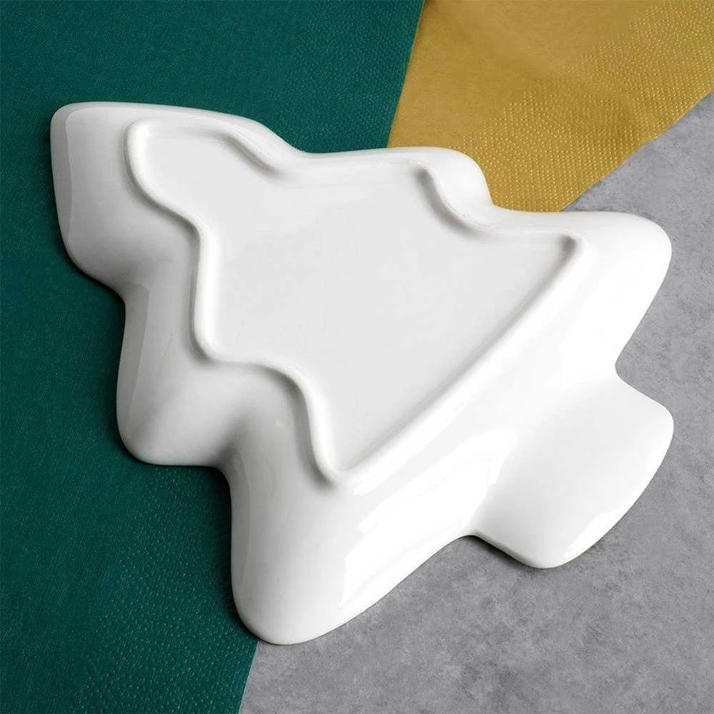 Vilde Porceliano lėkštė Kalėdų eglutės formos 20x16,5 cm