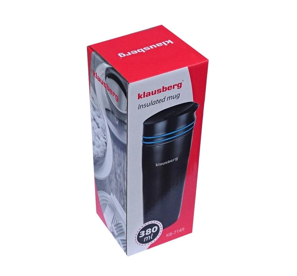 Termo puodelis stal, skirtingos spalvos 380ml klausberg