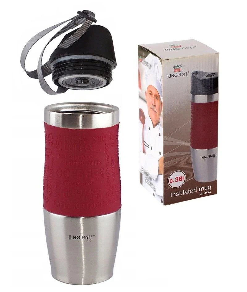King Hoff Puodelis „Kinghoff“ 380 ml plieno termo puodelis, įvairių spalvų
