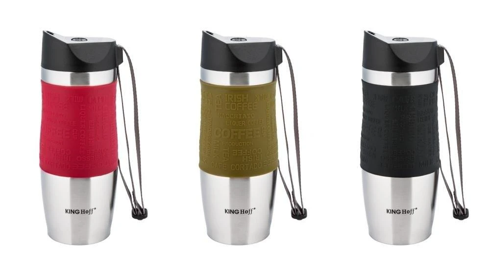 King Hoff Puodelis „Kinghoff“ 380 ml plieno termo puodelis, įvairių spalvų