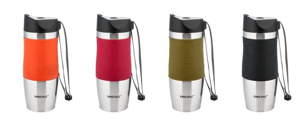 King Hoff Puodelis „Kinghoff“ 380 ml plieno termo puodelis, įvairių spalvų