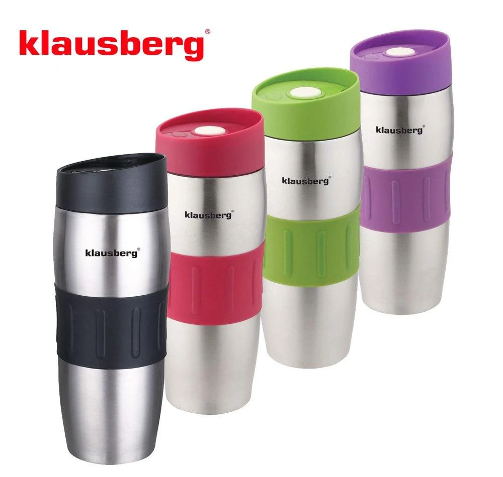 Puodelis Termosinis puodelis, plienas, įvairių spalvų, 380 ml, Klausberg