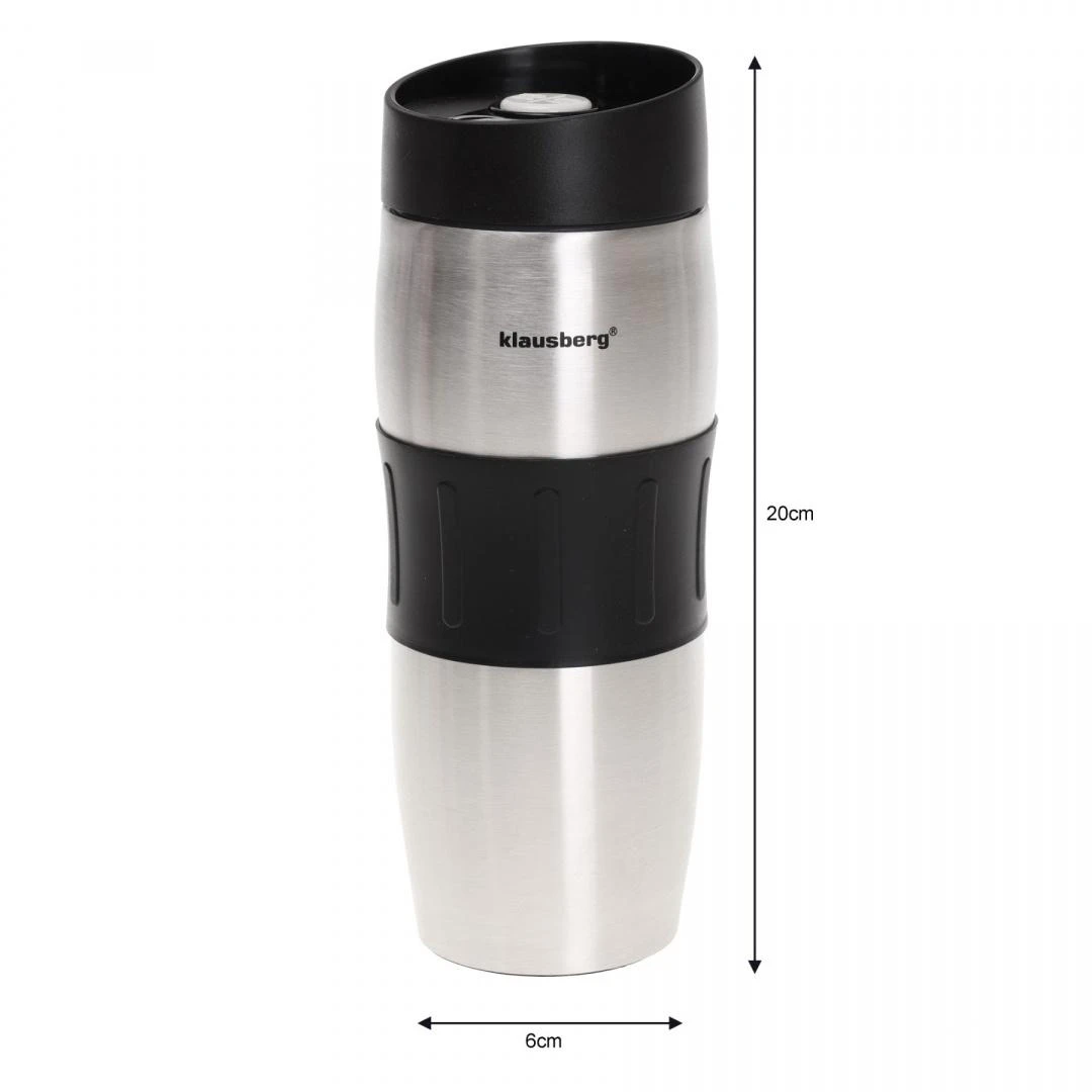 Puodelis Termosinis puodelis, plienas, įvairių spalvų, 380 ml, Klausberg