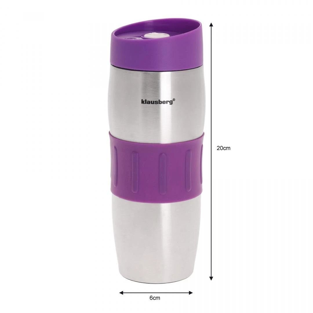 Puodelis Termosinis puodelis, plienas, įvairių spalvų, 380 ml, Klausberg
