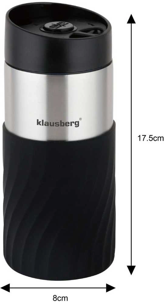 Puodelis Terminis puodelis, juodas, 300 ml, Klausberg