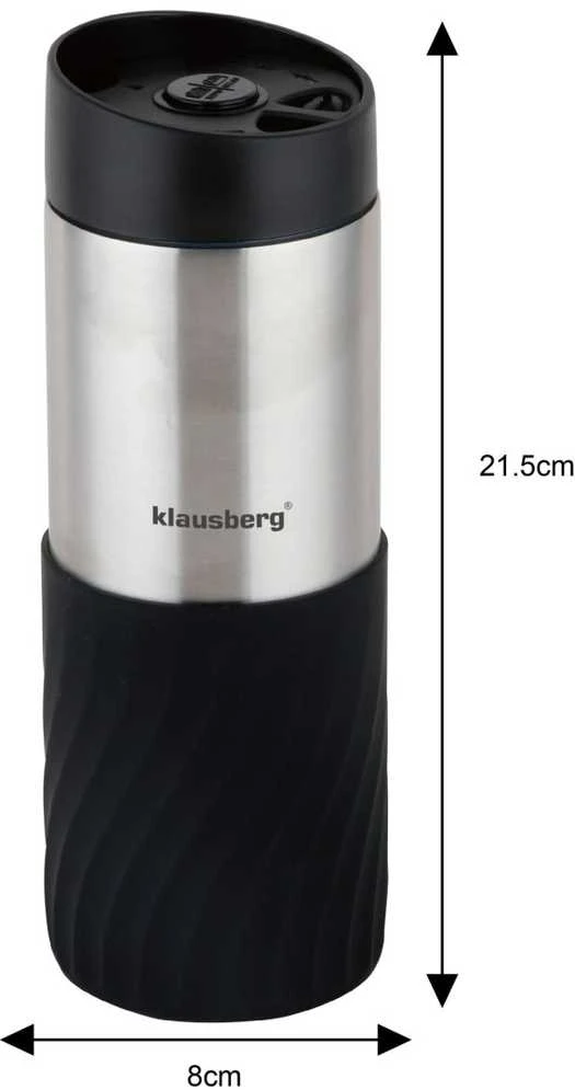 Puodelis Terminis puodelis, juodas, 420 ml, Klausberg