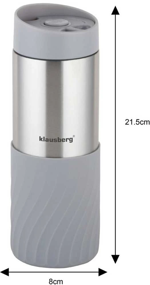 Puodelis Terminis puodelis, pilkas, 420 ml, Klausberg