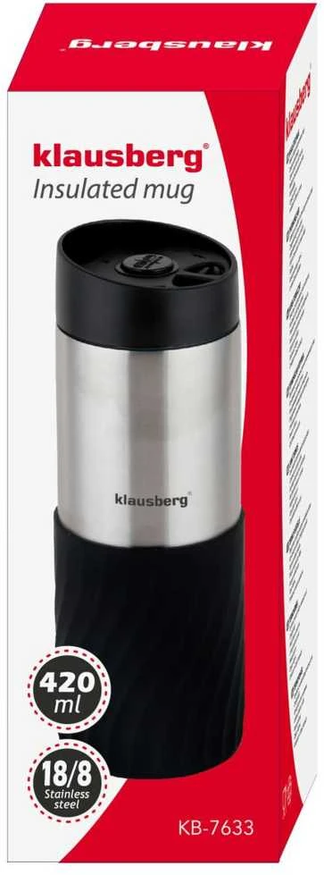 Puodelis Terminis puodelis, juodas, 420 ml, Klausberg