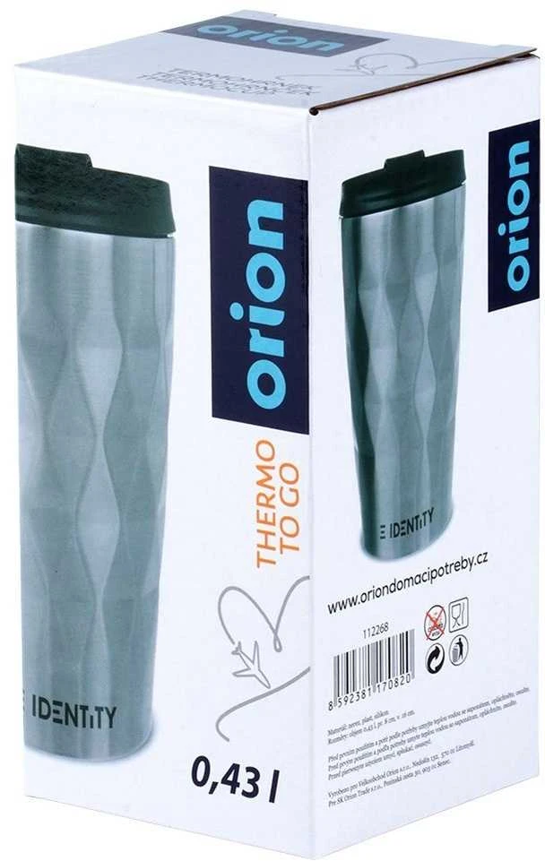 Orion Termo puodelis plienas 430 ml - vakuuminė izoliacija, atsparus išliejimui