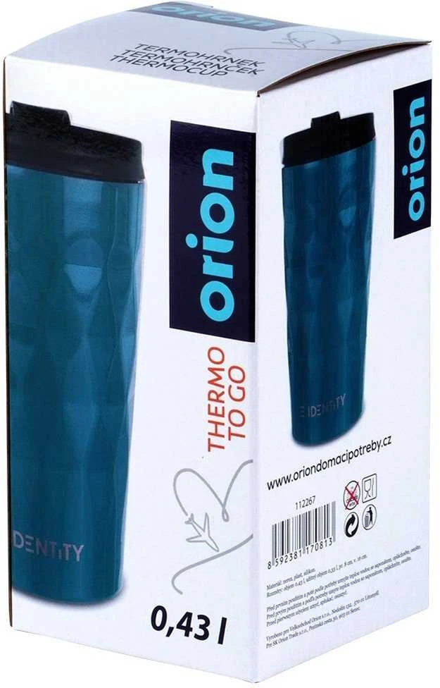Orion Termo puodelis 430 ml plienas mėlynas