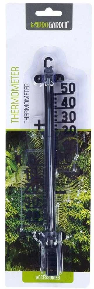 ProGarden Lauko termometras juodas 25 cm - skaidri skalė - vidaus ir lauko matavimams