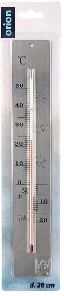 Tectake Orion Stalinis termometras 28 cm - Nerūdijančio plieno, Išorės ir vidaus temperatūros matavimui