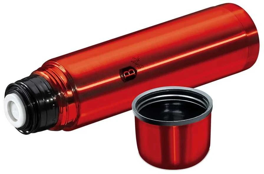 PLIENINIS termosas 0,75L BERLINGER HAUS METALLIC LINE BURGUNDY BH-7602