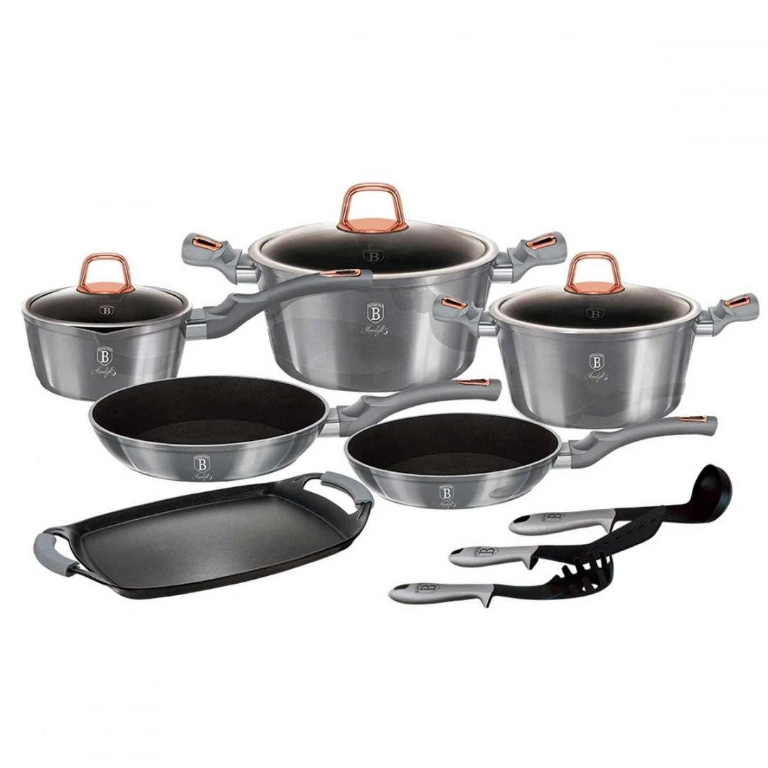 TITANO PUODAI 12 Vnt BERLINGER HAUS METALLIC MOONLIGHT BH-6021