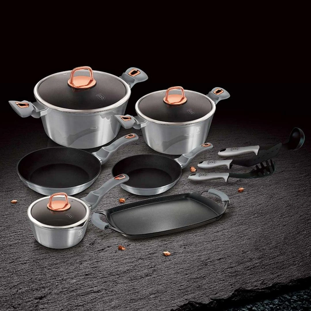 TITANO PUODAI 12 Vnt BERLINGER HAUS METALLIC MOONLIGHT BH-6021