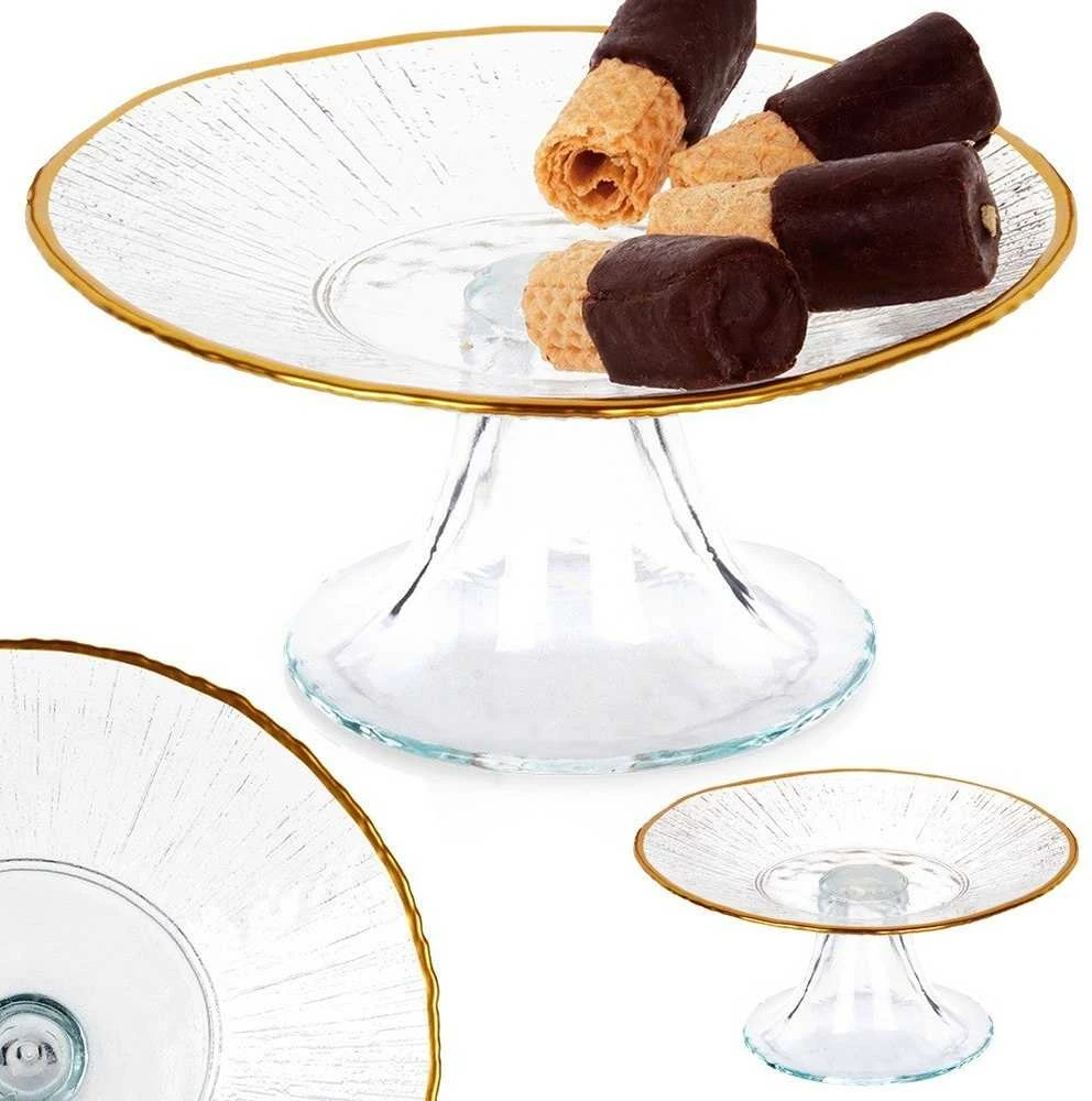 Home Styling Collection Stiklinė tortinė su aukštu padu, 15,5 cm, auksinė