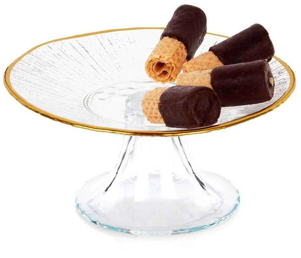 Home Styling Collection Stiklinė tortinė su aukštu padu, 15,5 cm, auksinė