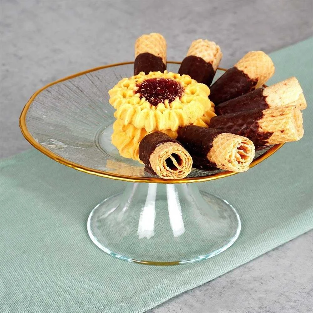 Home Styling Collection Stiklinė tortinė su aukštu padu, 15,5 cm, auksinė
