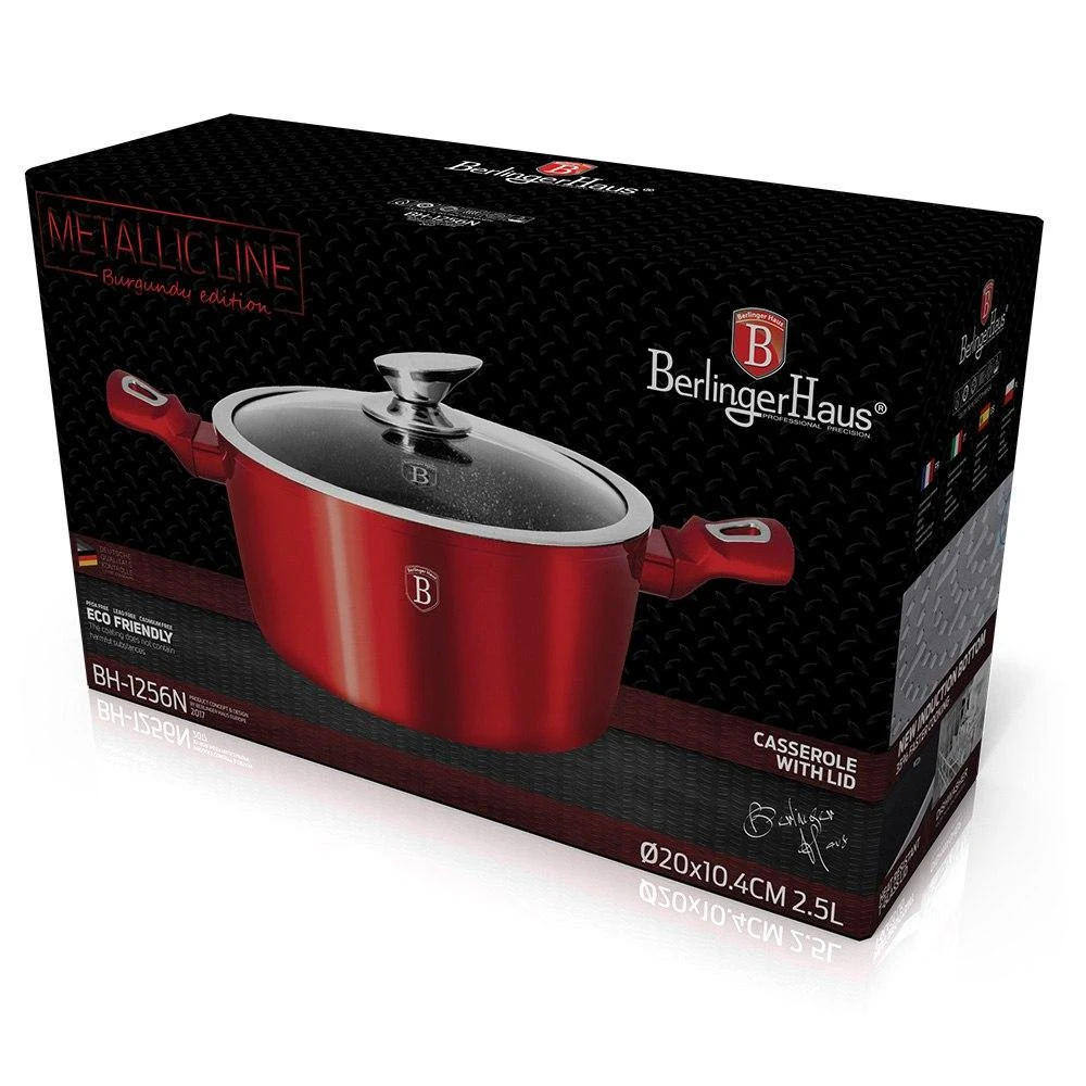 BH-1256N - Granito puodas 20 cm Berlinger Haus Burgundy Line