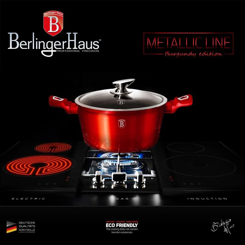 BH-1256N - Granito puodas 20 cm Berlinger Haus Burgundy Line