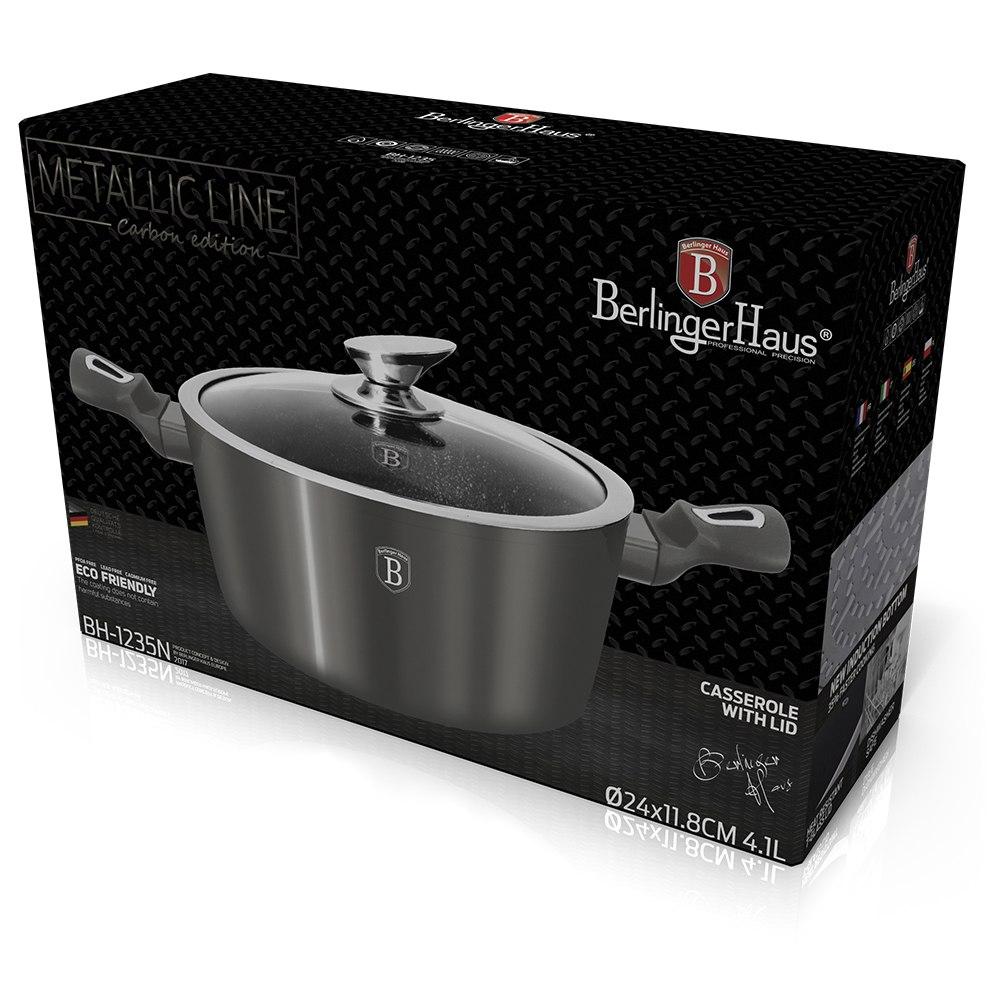 TRADICINIS PUODAS BERLINGER HAUS 26CM 7.3L ANGLES SU STIKLINIO DANGIU