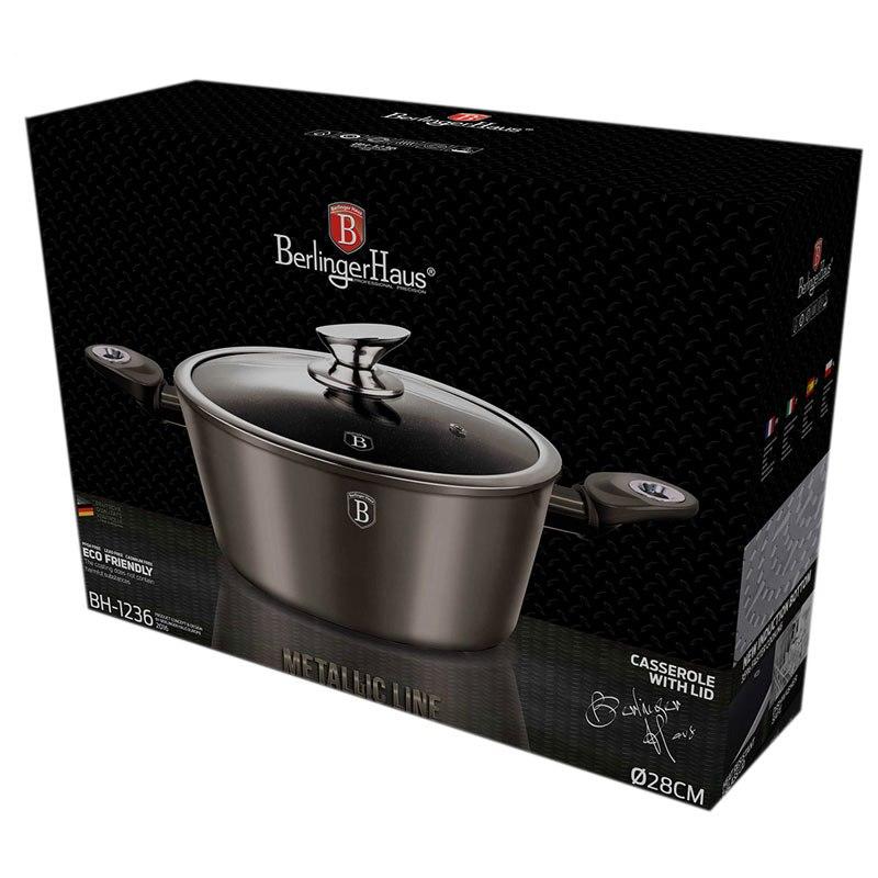 TRADICINIS PUODAS BERLINGER HAUS 26CM 7.3L ANGLES SU STIKLINIO DANGIU